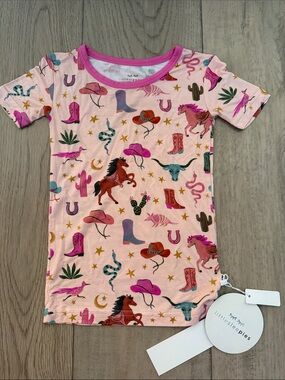 Little Sleepies Girls' pj top - pink western